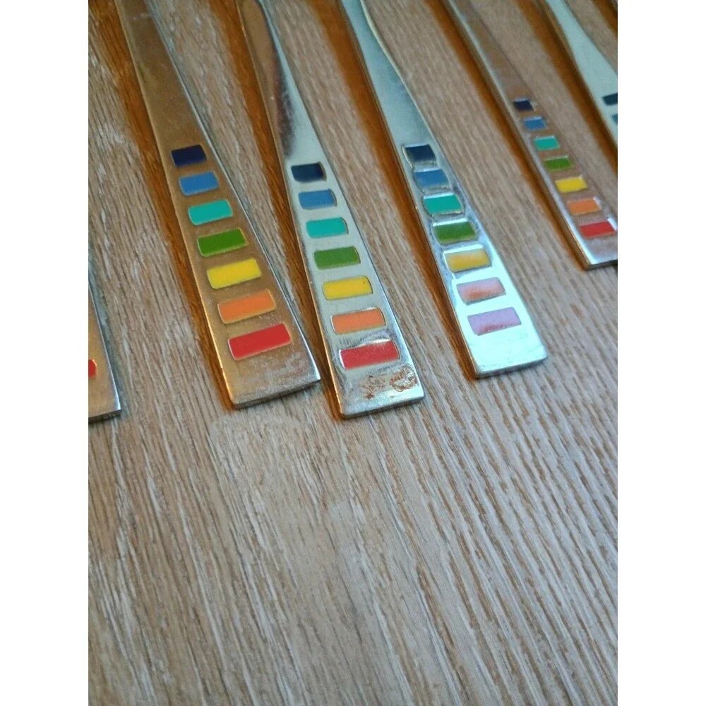 19 Piece Fiesta Celebration Rainbow Stainless Flatware Silverware Set